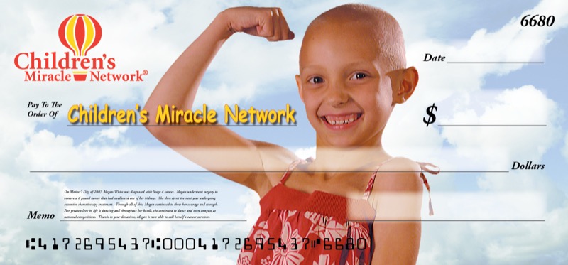 CMN display check featuring Megan White, 2008